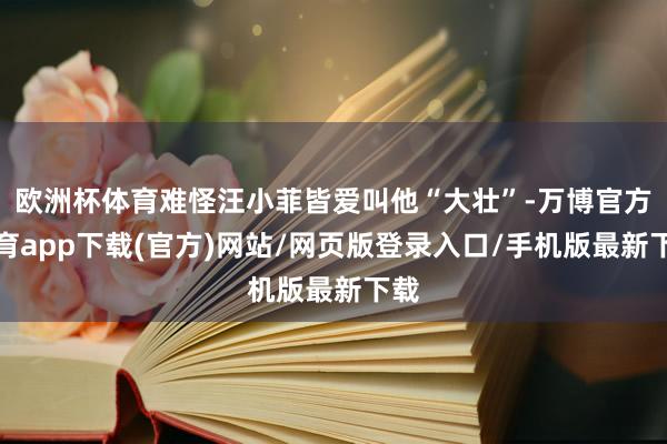 欧洲杯体育难怪汪小菲皆爱叫他“大壮”-万博官方体育app下载(官方)网站/网页版登录入口/手机版最新下载